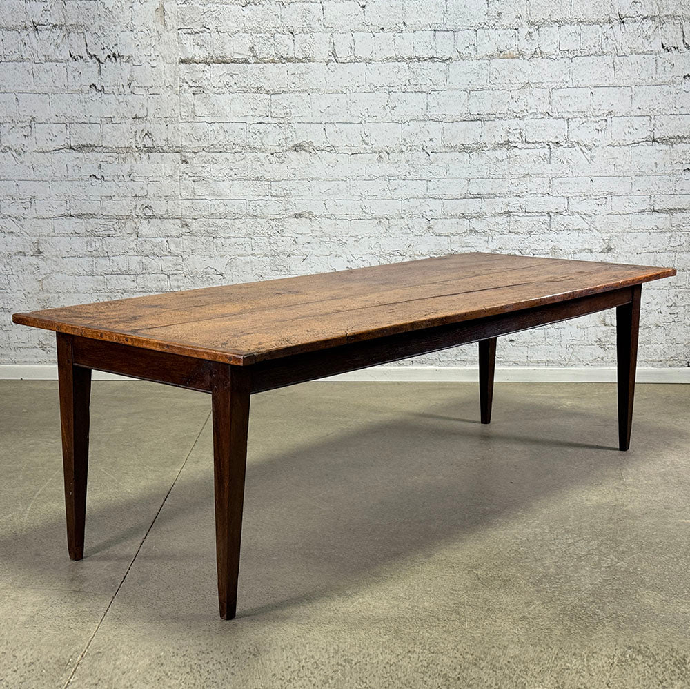 French Farmhouse Dining Table, Pear Wood Top c.1830