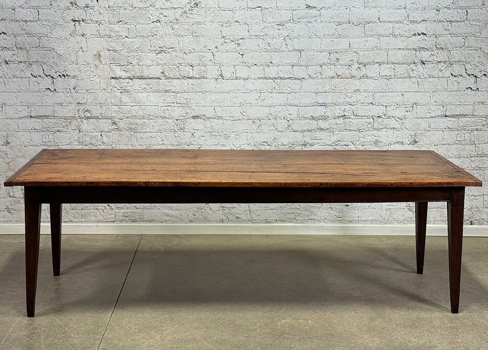 French Farmhouse Dining Table, Pear Wood Top c.1830