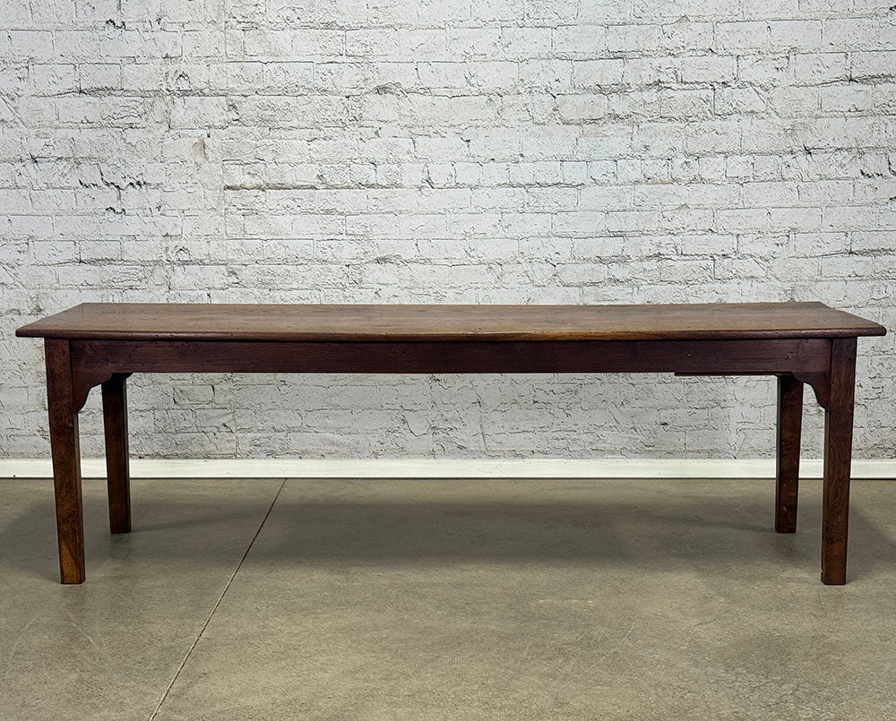 Antique French Chestnut Table with Drawer