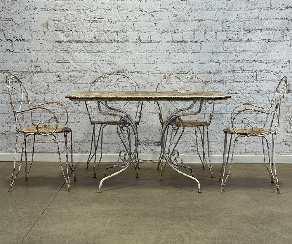 French Bistro Table + Four Chairs