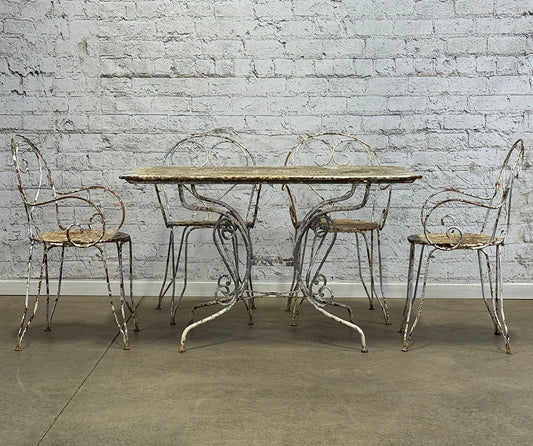 French Bistro Table + Four Chairs