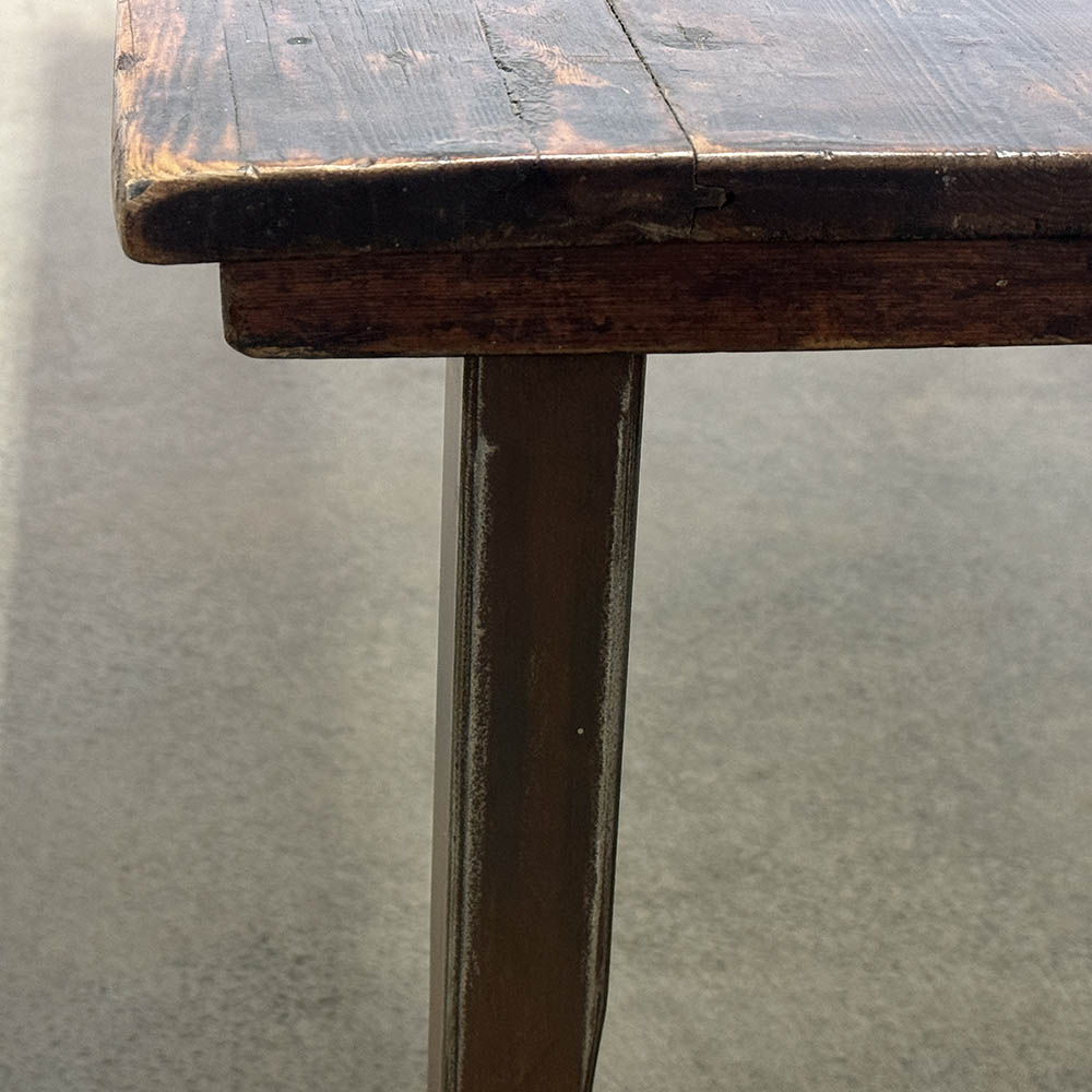 Rustic Pine Table Top with Custom Made Steel Base
