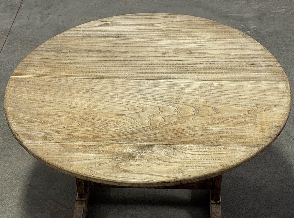Antique French Bleached Oak Vineyard Table