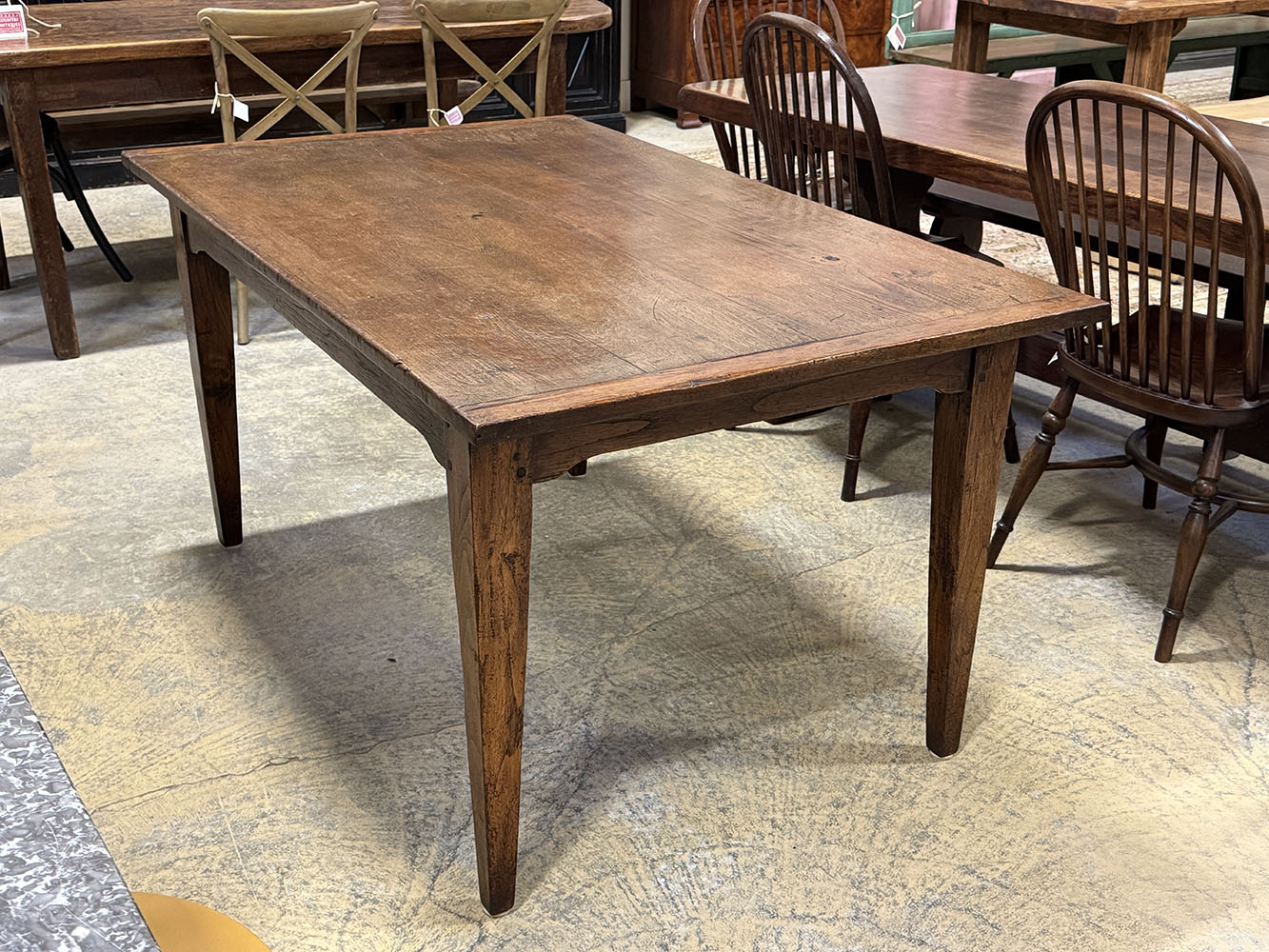 Antique French Farmhouse Two-Plank Table