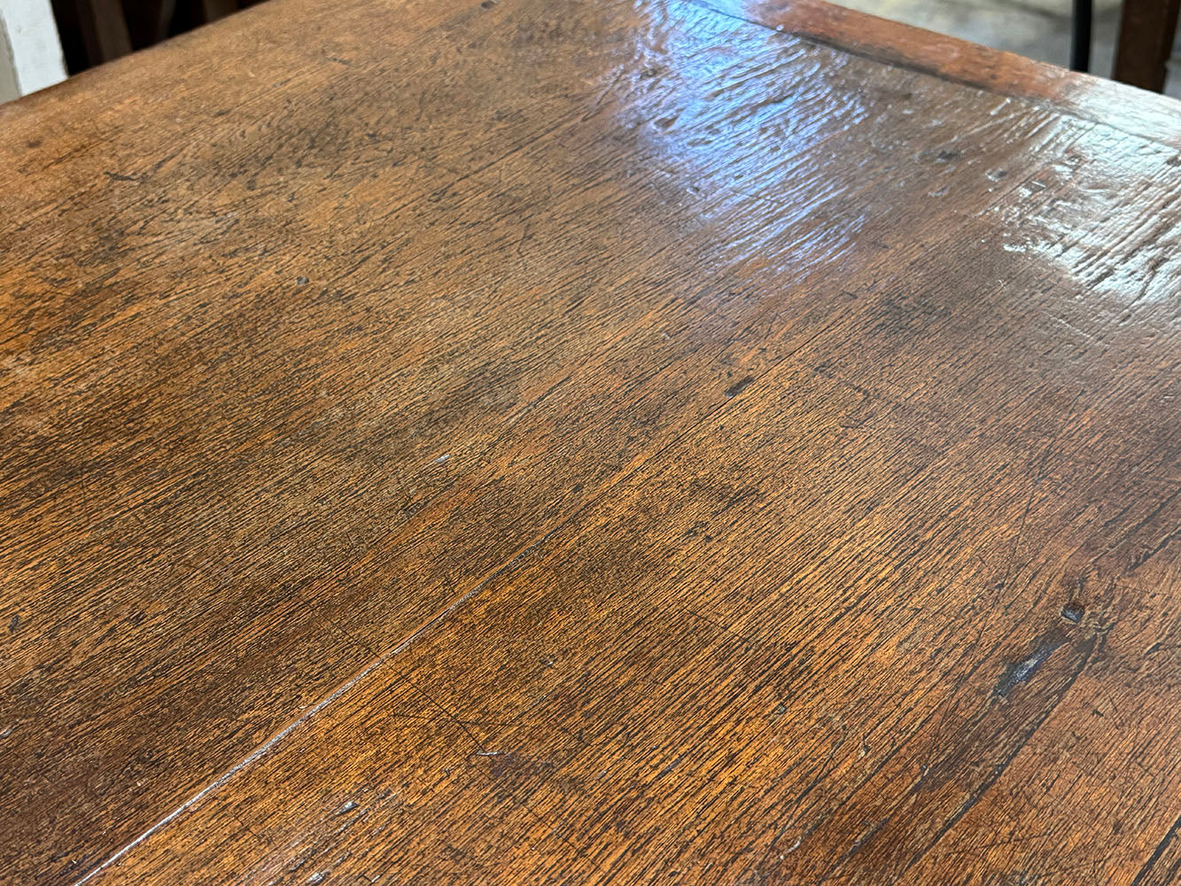 Antique French Farmhouse Two-Plank Table