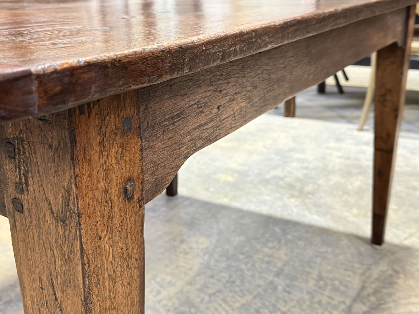 Antique French Farmhouse Two-Plank Table