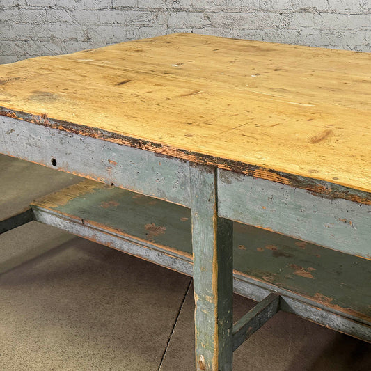 Large Scale Rustic Pine Table Original Paint