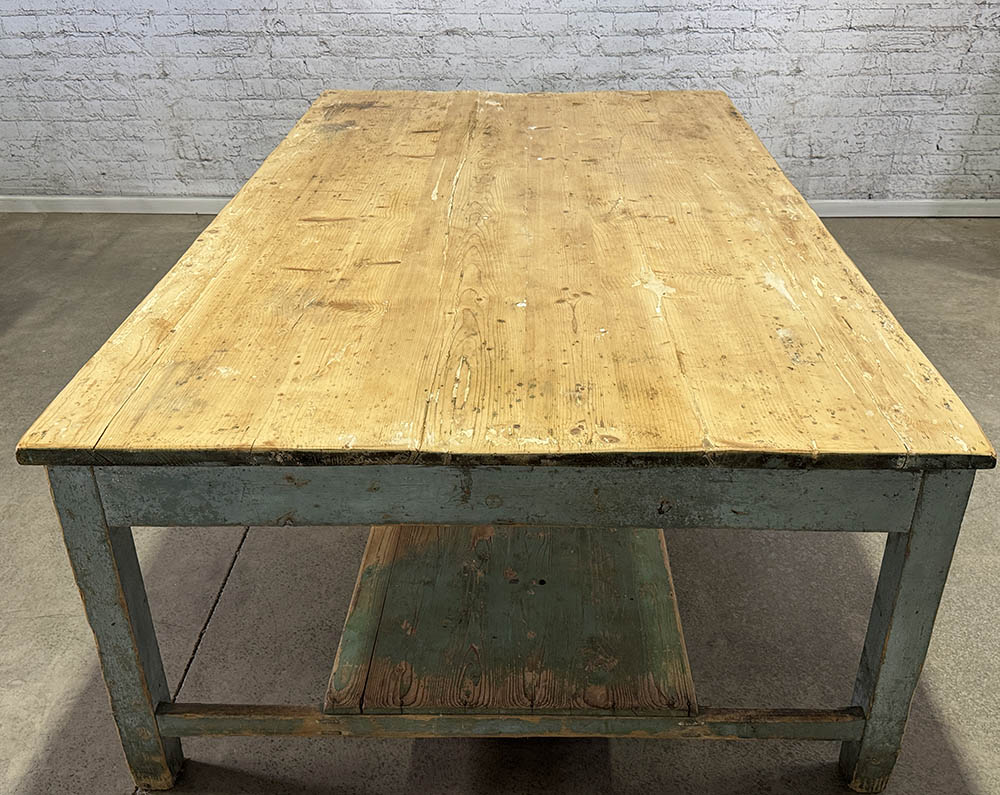 Large Scale Rustic Pine Table Original Paint