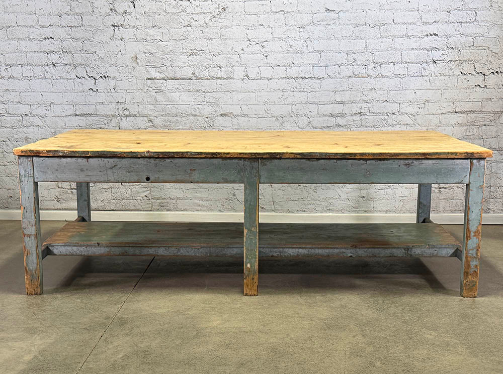 Large Scale Rustic Pine Table Original Paint