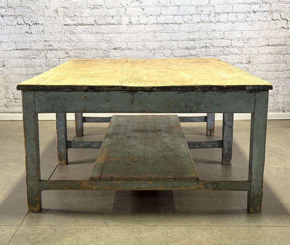Large Scale Rustic Pine Table Original Paint