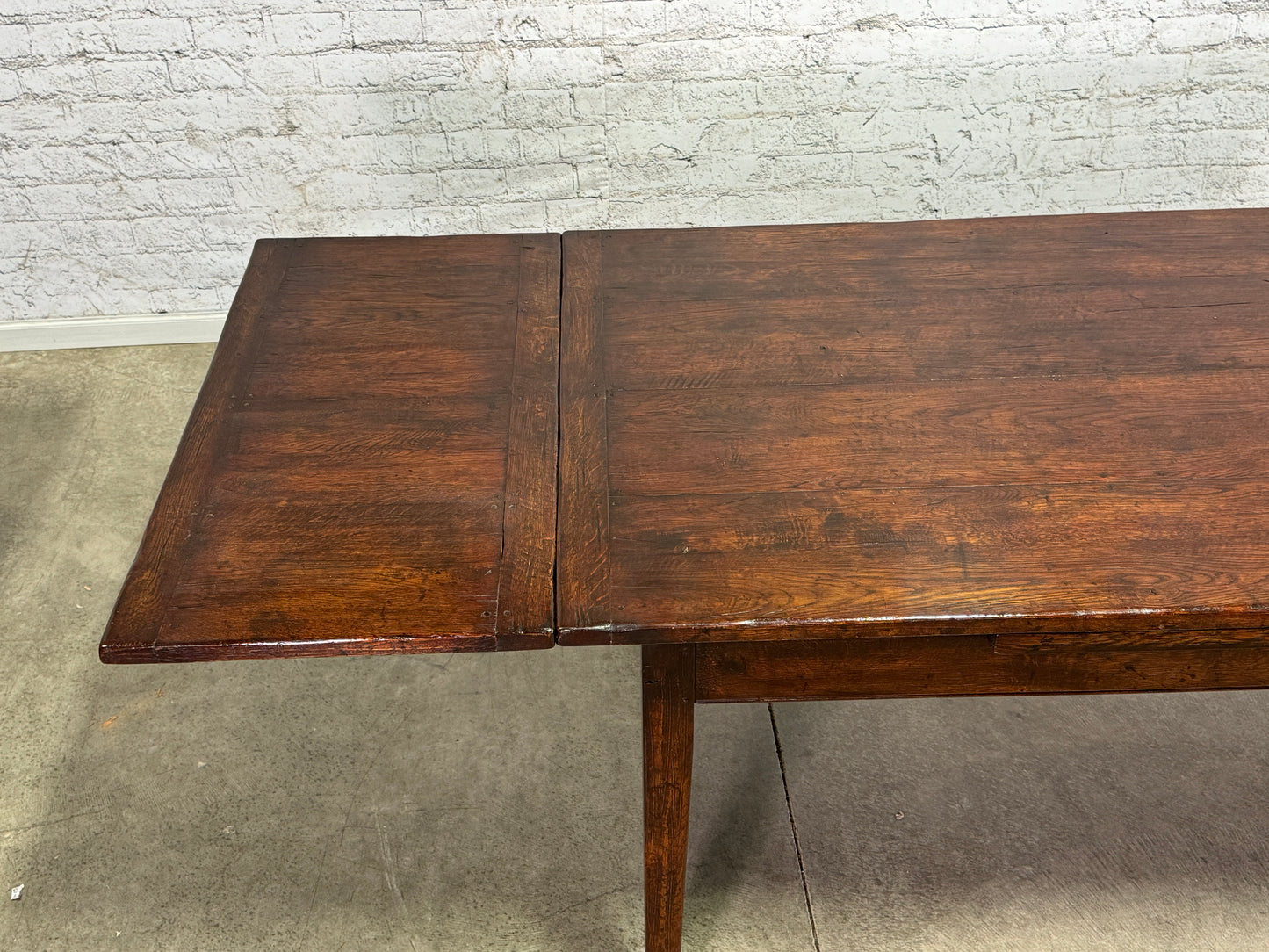 Handcrafted Oak French Farmhouse Drawleaf Table