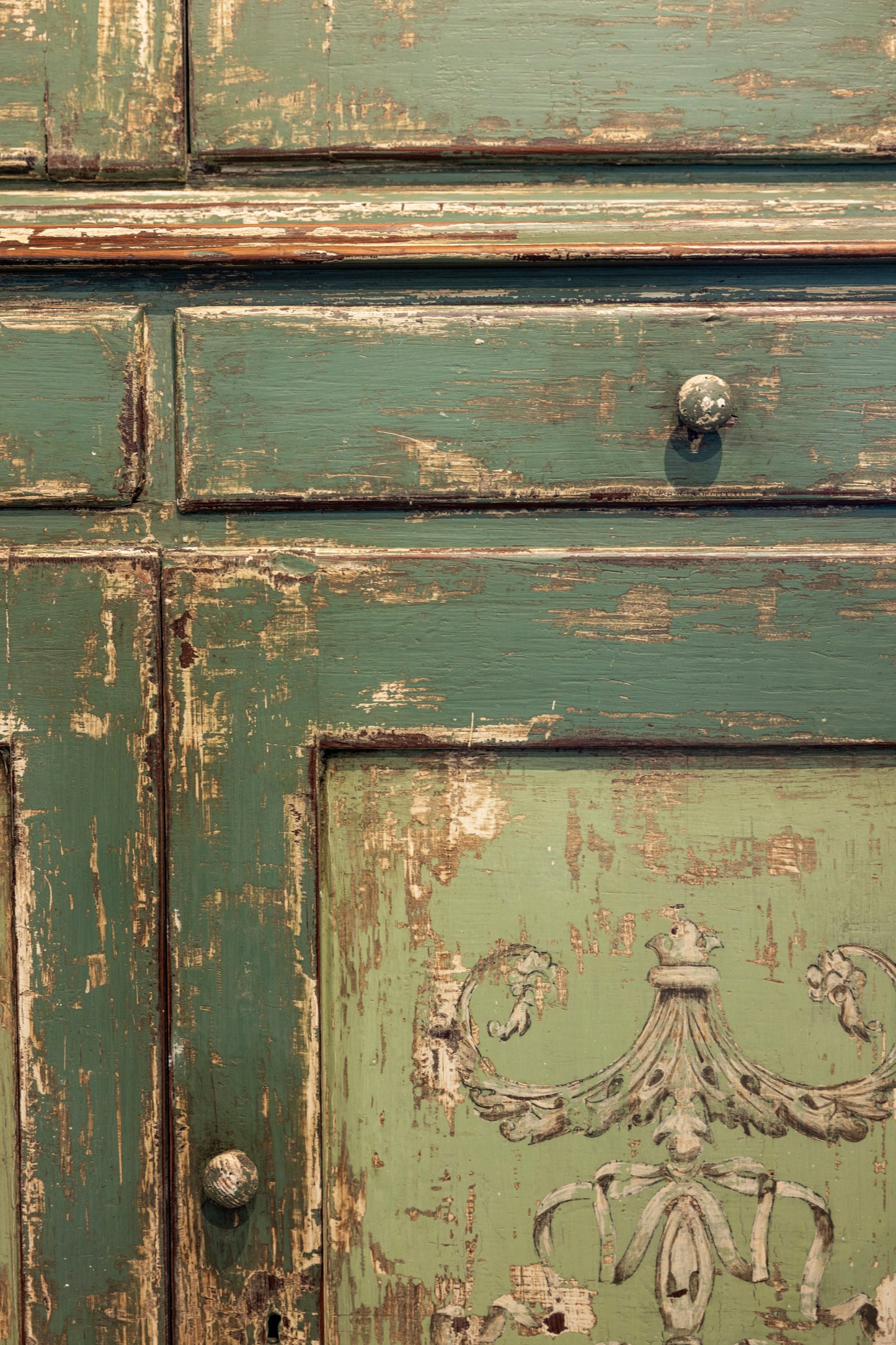 Antique Painted French Cupboard