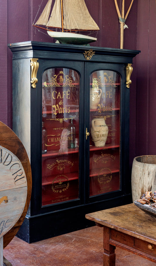 Antique French Glazed Cupboard
