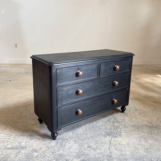 Antique Black Chest of Drawers