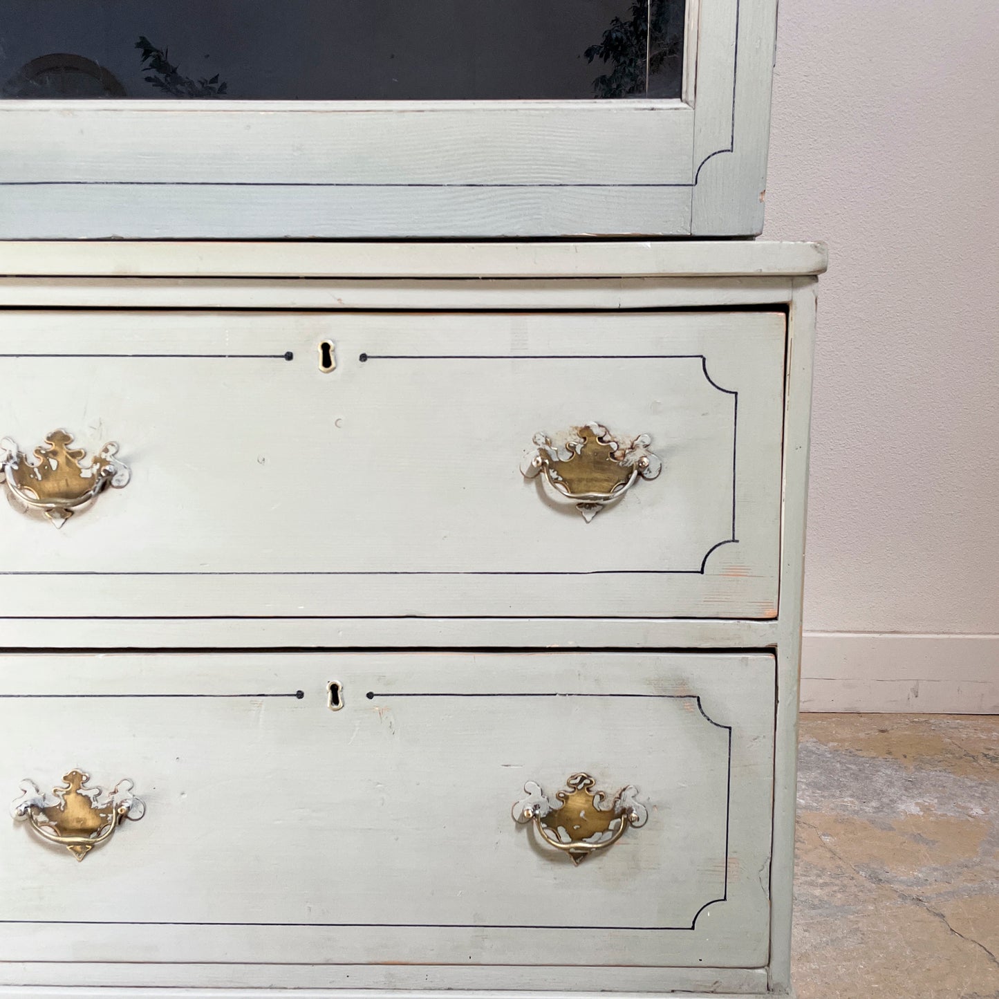Antique English Painted Cupboard
