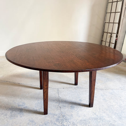 Handcrafted Solid Top Table with Tapered Leg