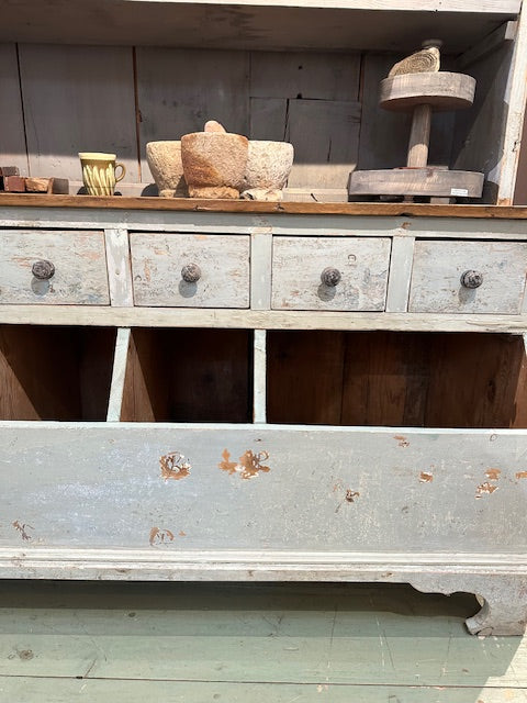 Antique English Painted Dresser with 6 Drawers
