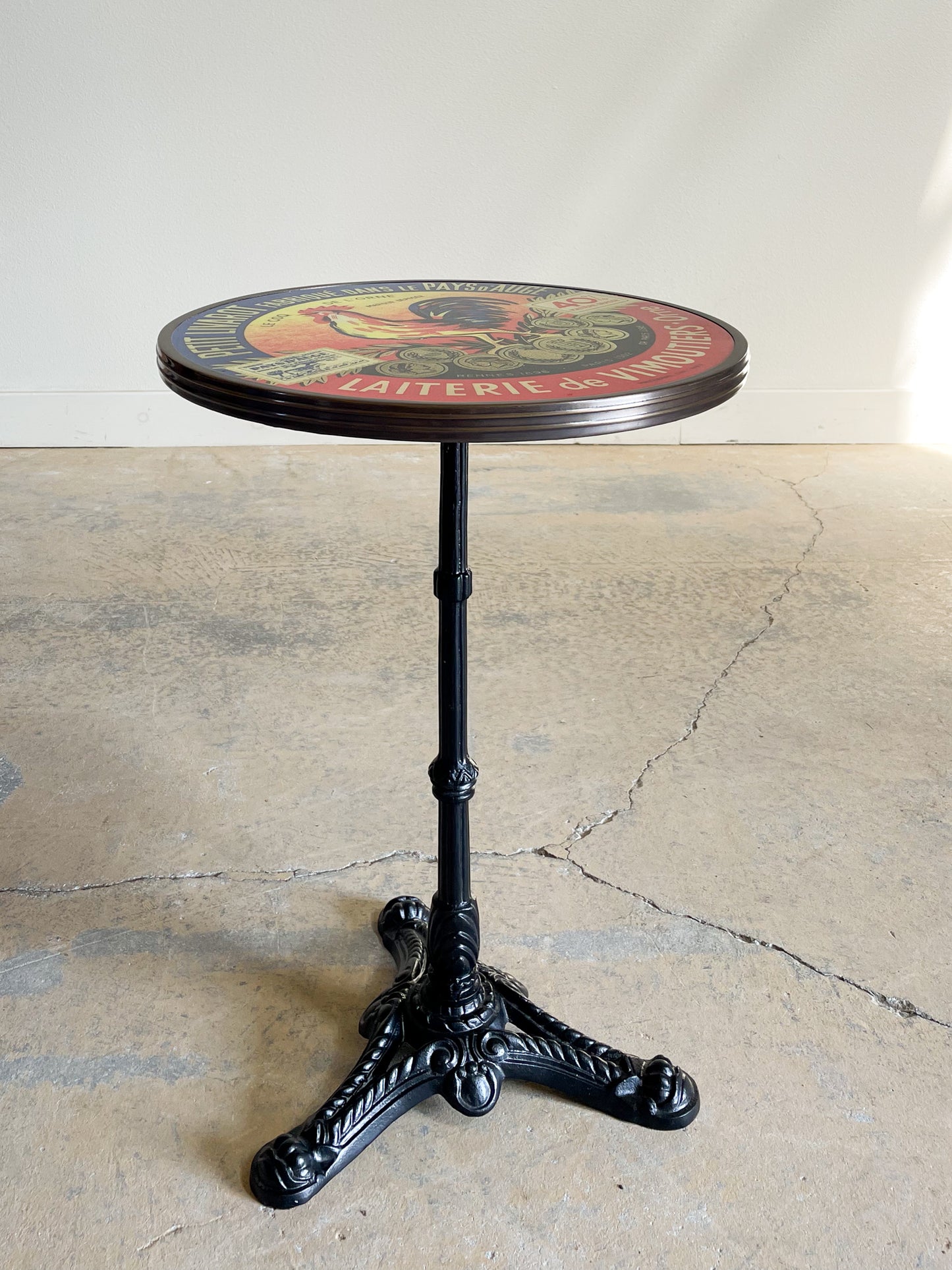 Enamel Pedestal Bistro Table