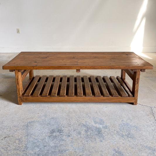 Pine Slatted Coffee Table