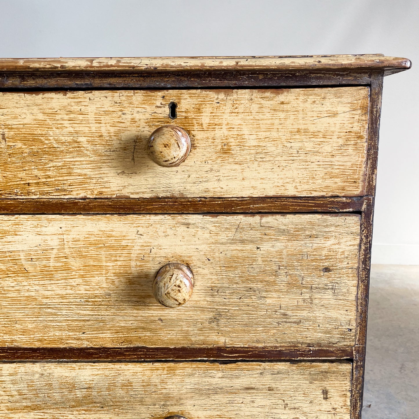 Original Painted English Chest of Drawers
