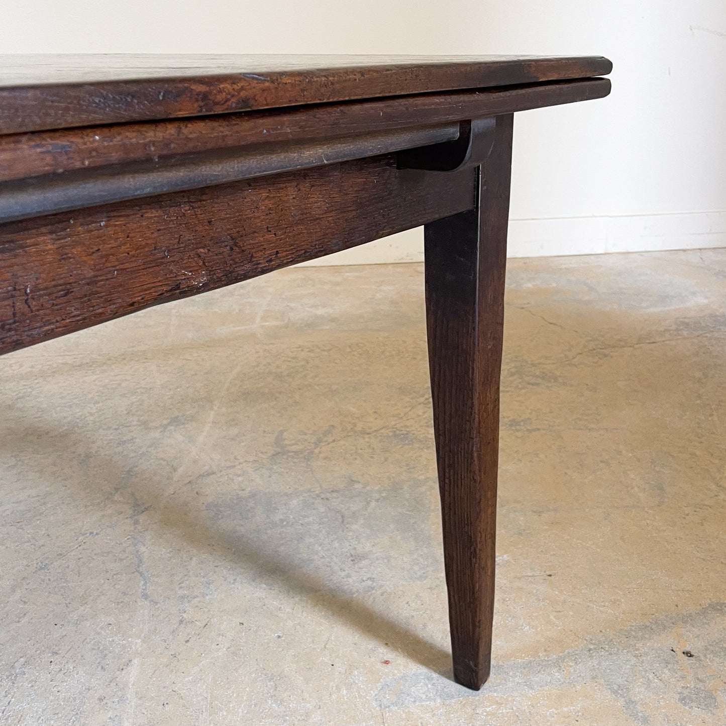 Antique French Fruitwood Drawleaf Table