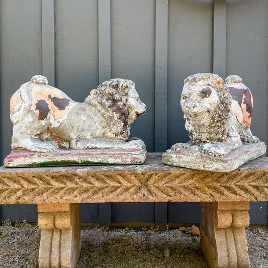 Antique Stone Lions