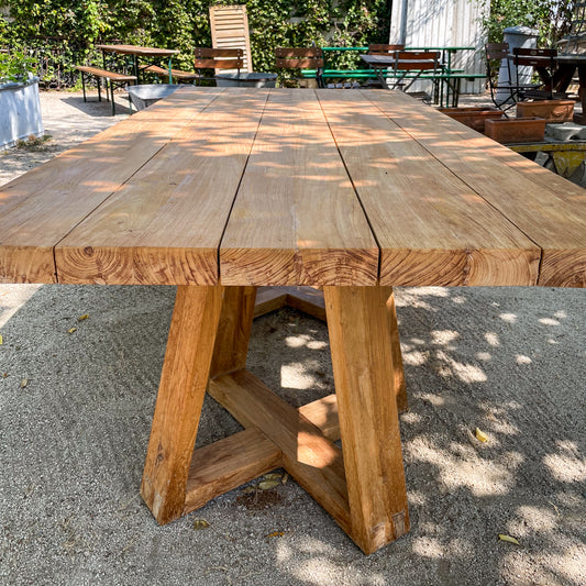 Teak X-Base Table