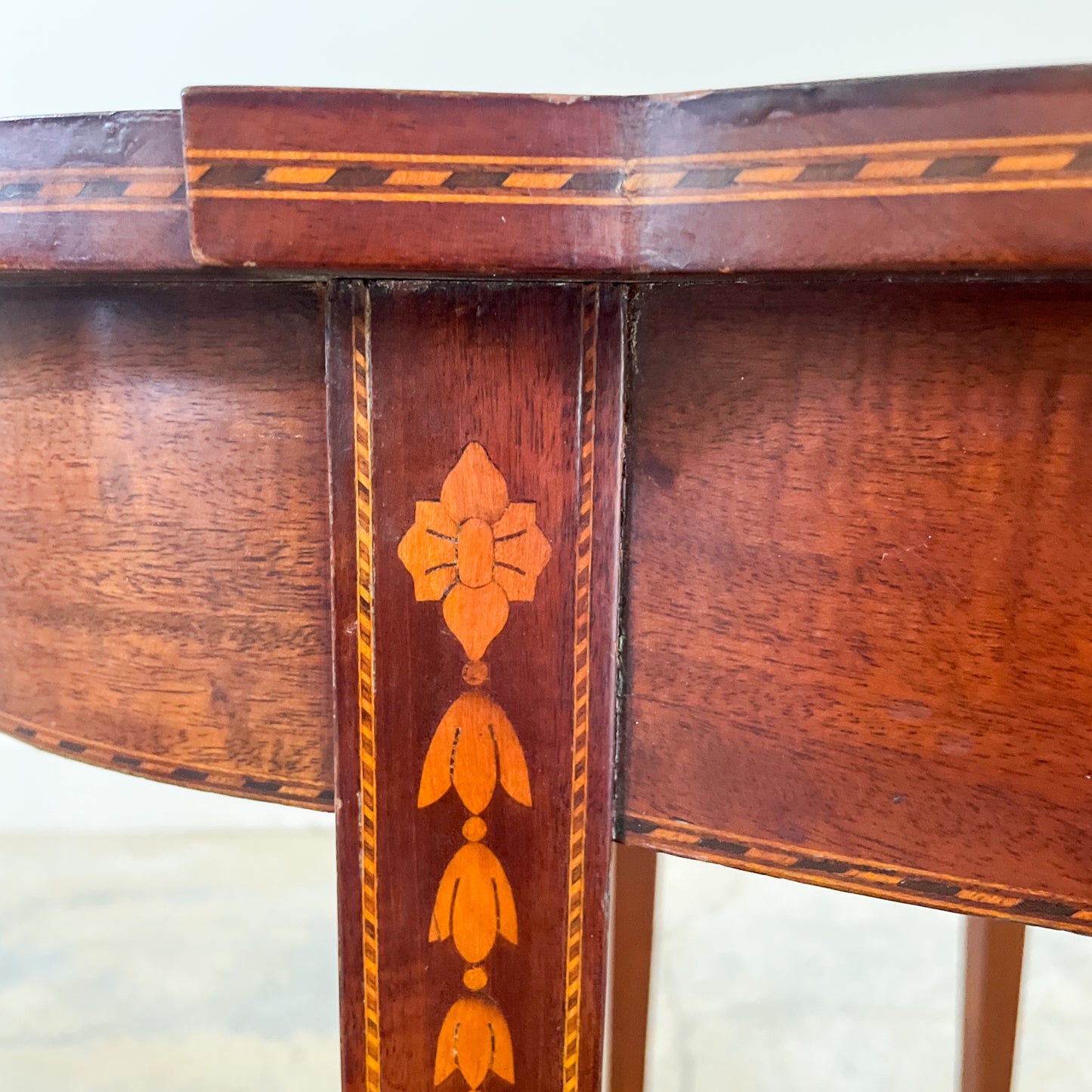Antique Rosewood Demilune Envelope Gateleg Side Table