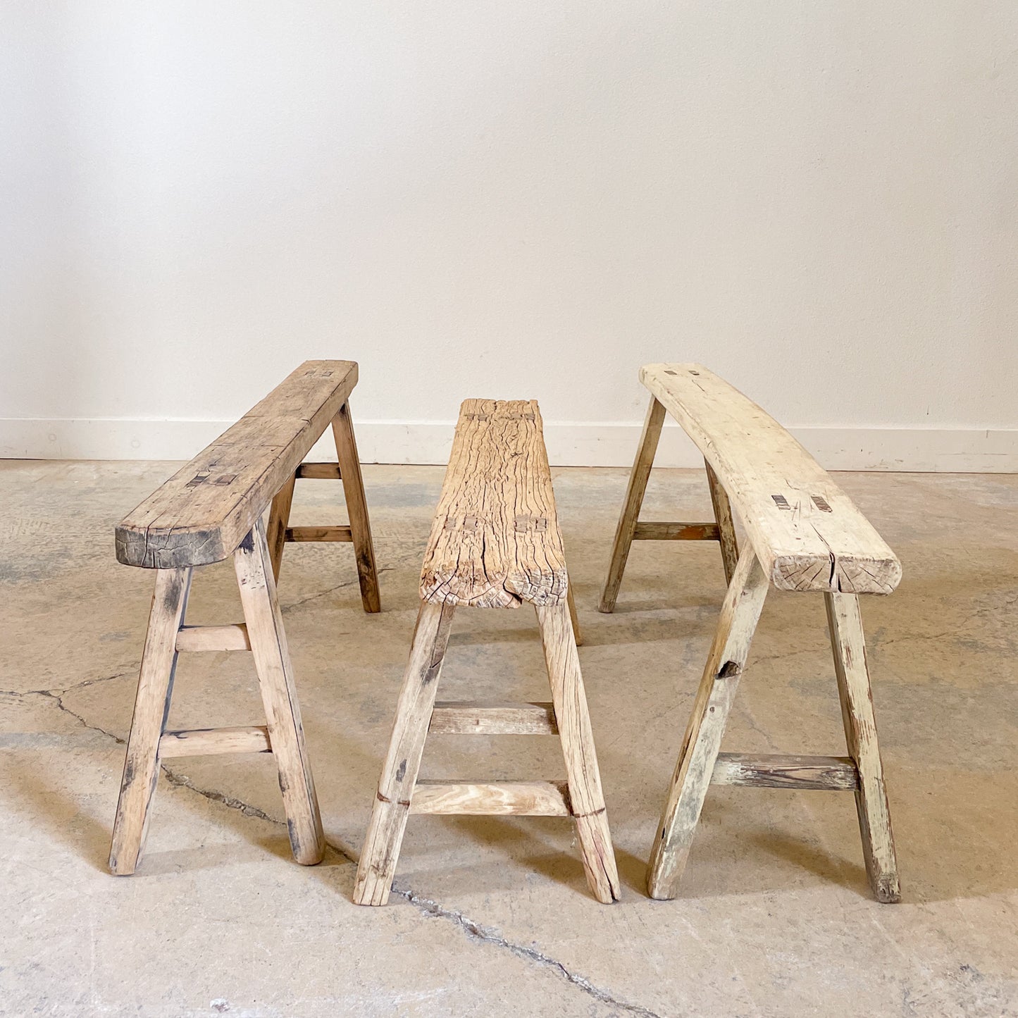 Rustic Asian Noodle Benches
