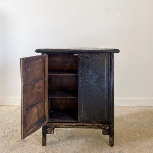 Vintage Black 2 Door Cupboard with Storage