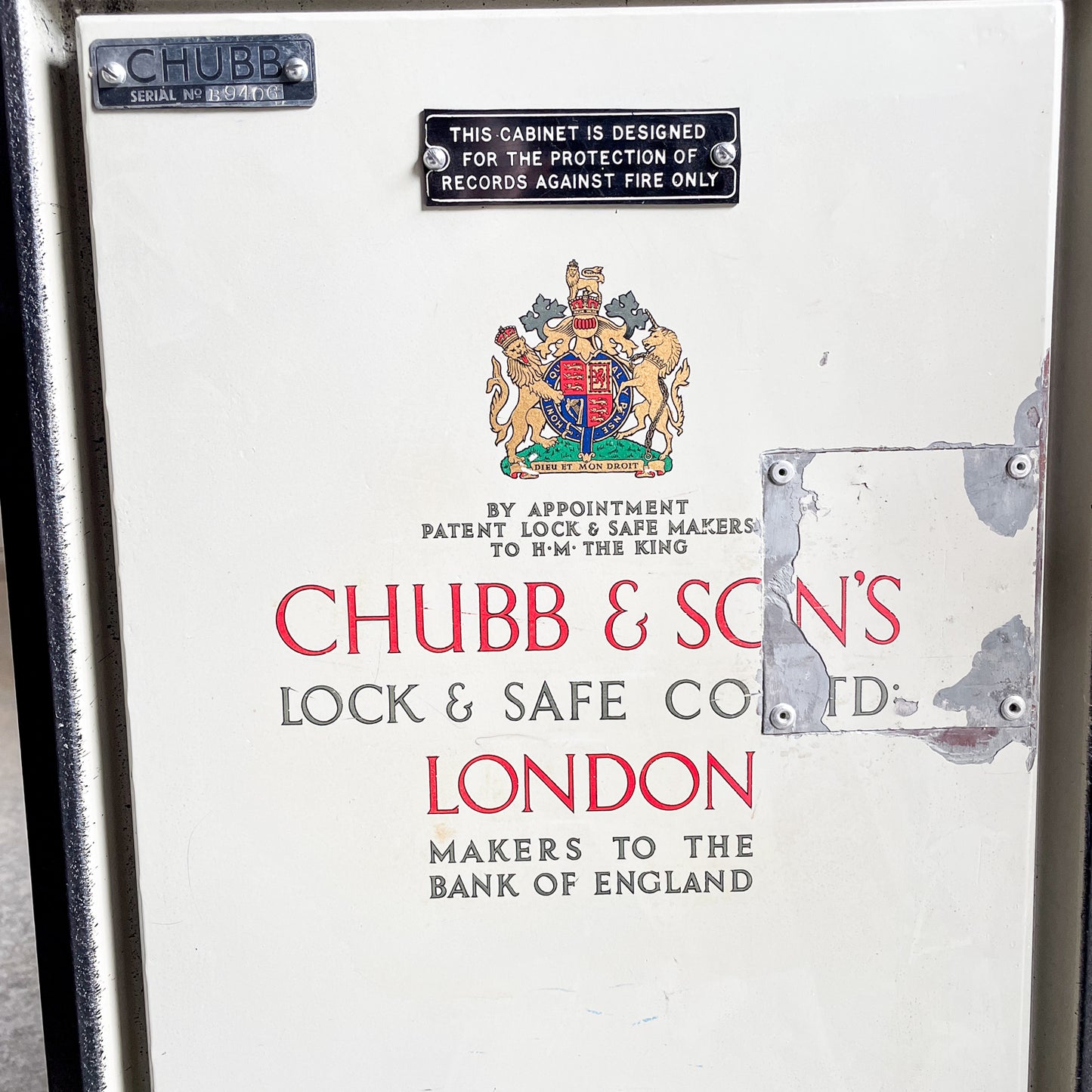 Antique Chubb Cabinet Safe from London
