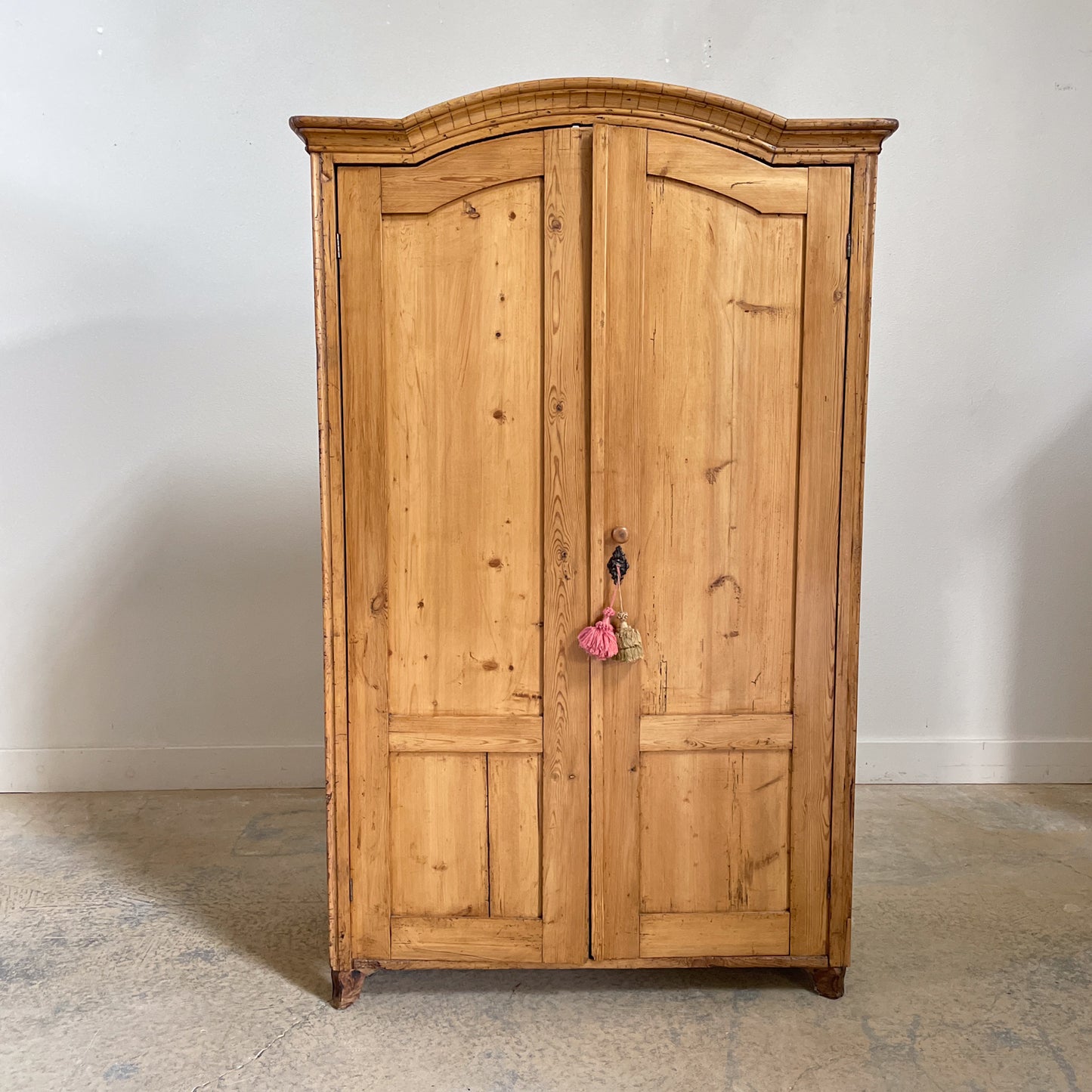 Antique English Pine 2 Door Armoire
