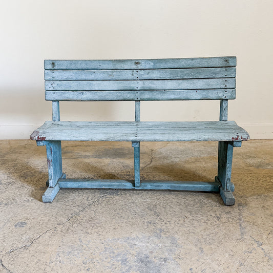 Hand Painted Blue Bench