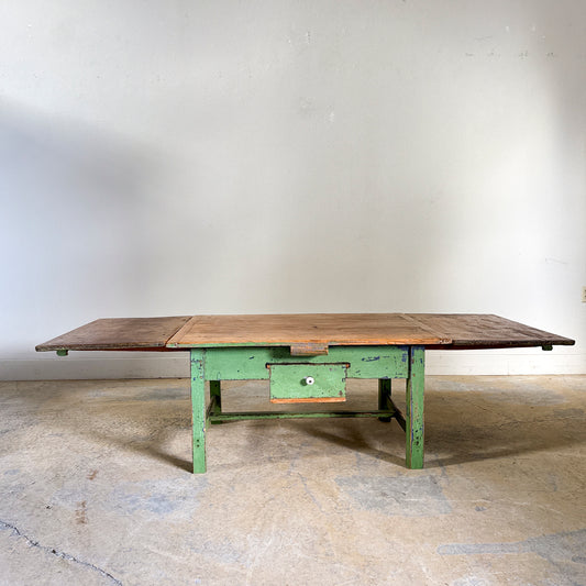 Antique Pine Drawleaf Table Cut to Coffee Table