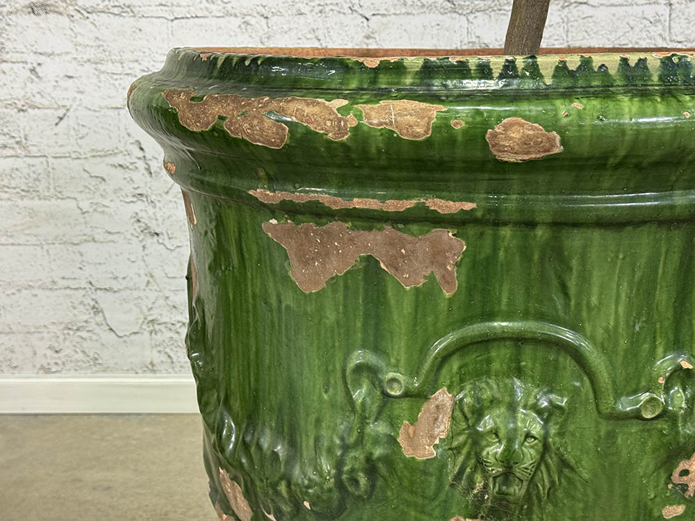 Vintage Pair of Green Anduze Planters