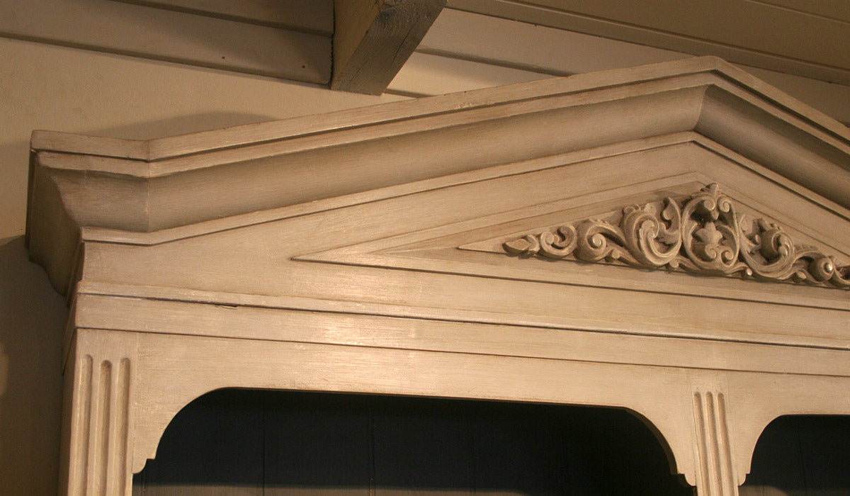 Modified Open Bookcase with Pediment