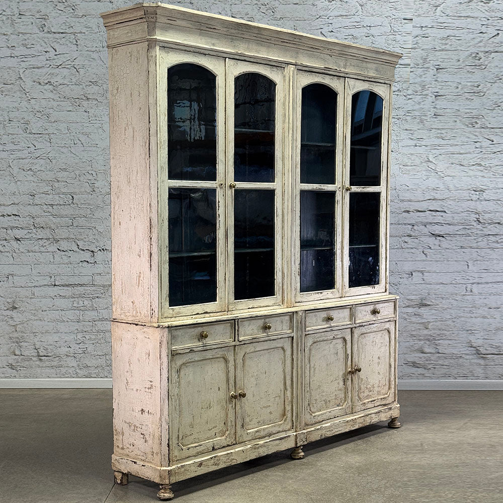Antique Painted Glazed Top Cupboard c.1880