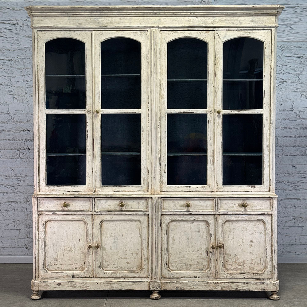 Antique Painted Glazed Top Cupboard c.1880