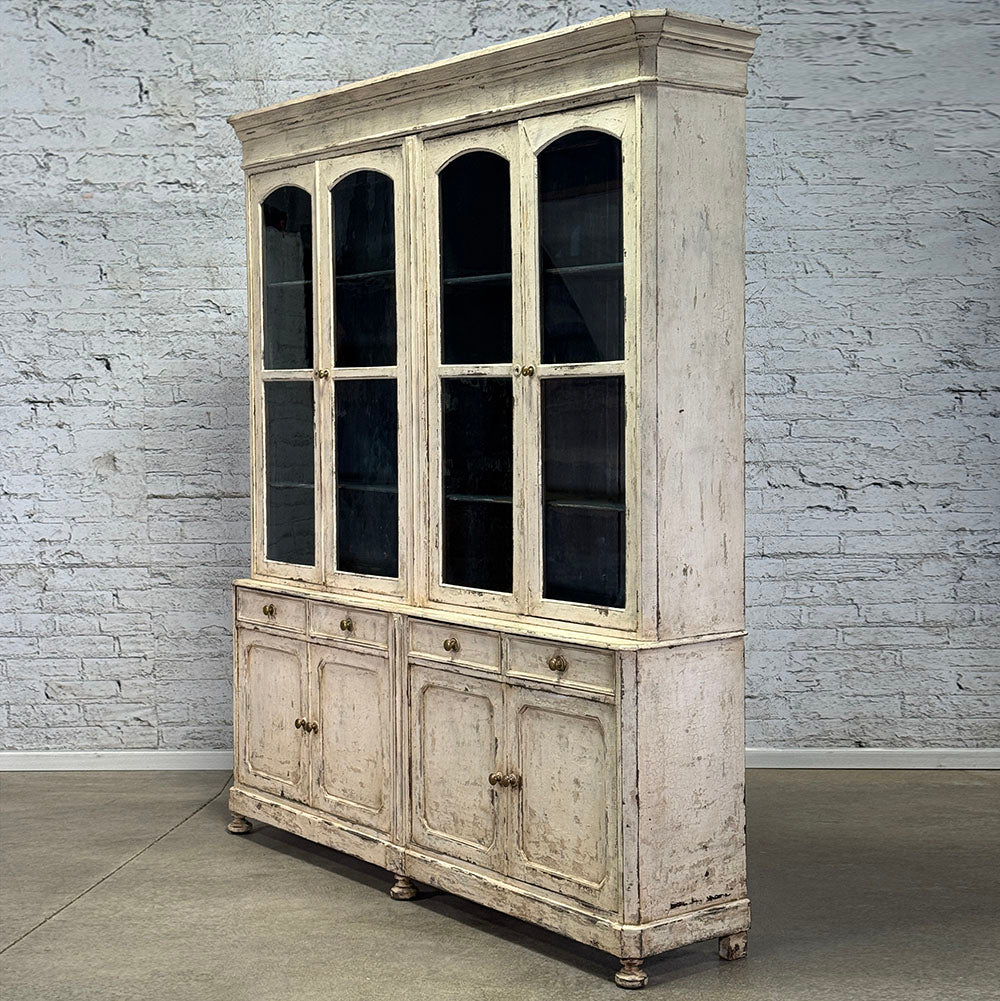 Antique Painted Glazed Top Cupboard c.1880
