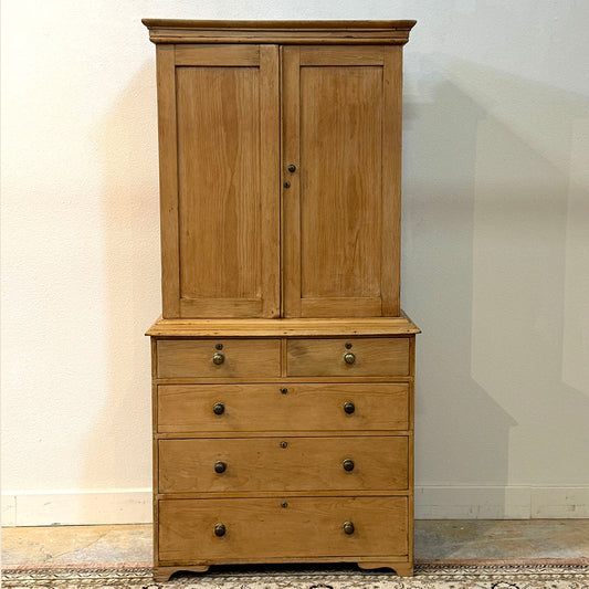 Antique Pine Linen Press