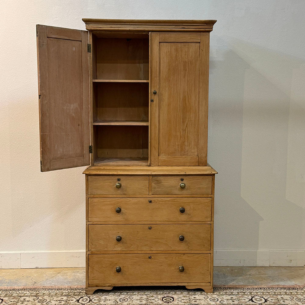 Antique Pine Linen Press