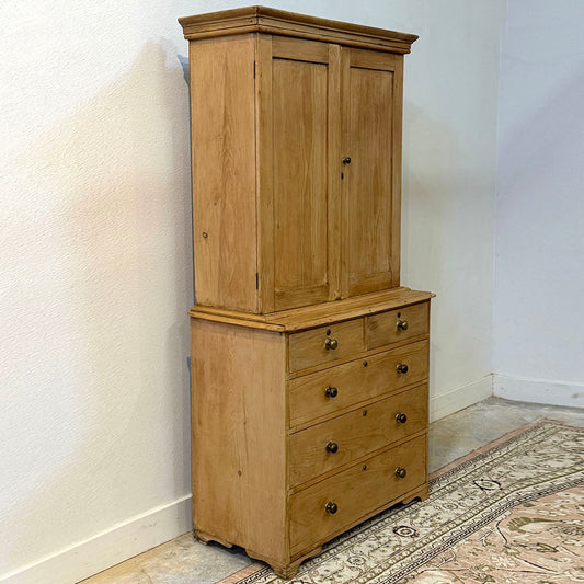 Antique Pine Linen Press