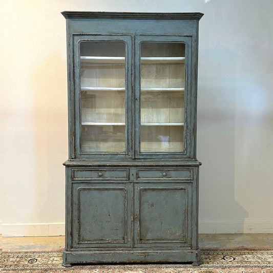 Antique Large French Blue Cupboard