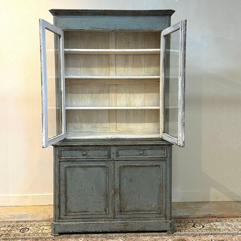 Antique Large French Blue Cupboard