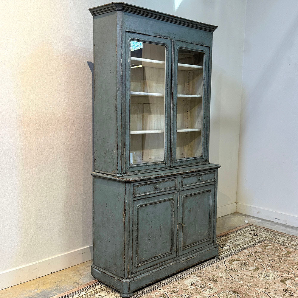 Antique Large French Blue Cupboard