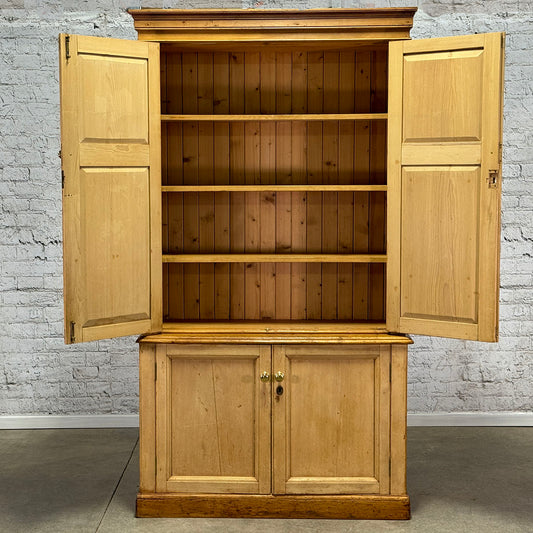 Antique English Pine Housekeepers Cupboard c.1890