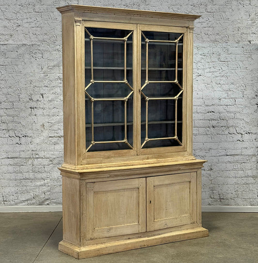 Antique French Tall Glazed Cupboard