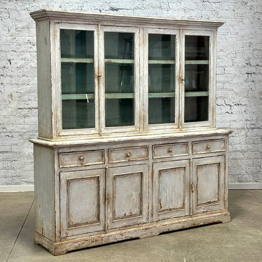 French 19Th Century Glazed Cupboard c.1860