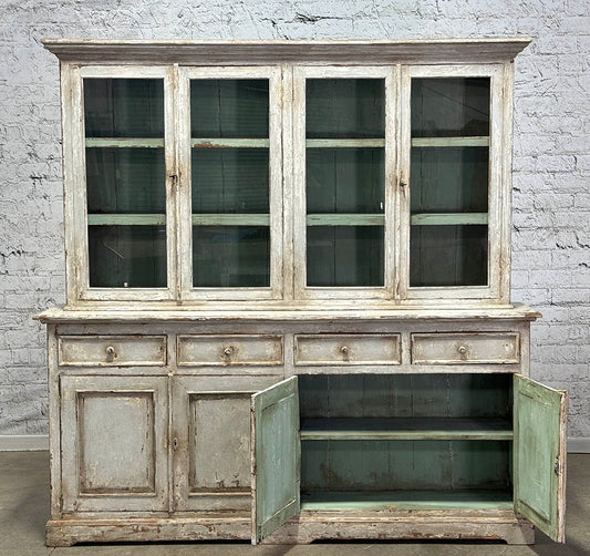 French 19Th Century Glazed Cupboard c.1860