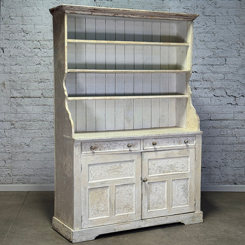 Scrubbed Paint Irish Country Dresser